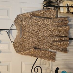 Everly shimmery peplum top